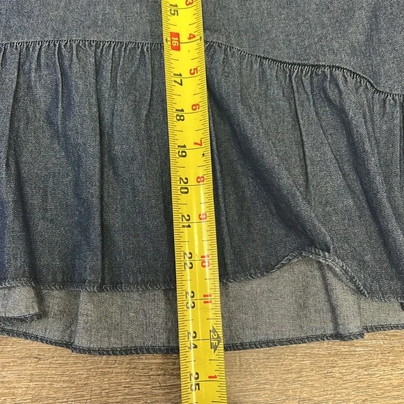 SOLD IN STORE Kate Spade Chambray Flounce Top Size 8 - Picture 12 of 13